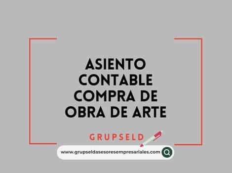 Asiento contable compra de obra de arte