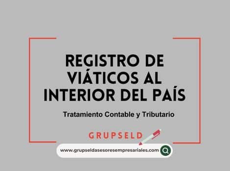 Registro de vi&aacute;ticos al interior del pa&iacute;s