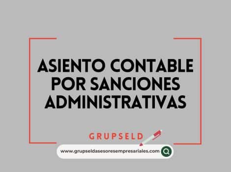 Asiento contable por sanciones administrativas